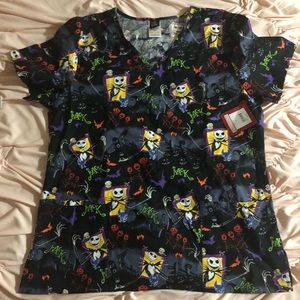 NWT Nightmare Before Christmas Scrub Top